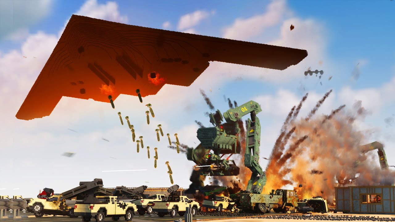 Realistic Stealth Bomber Destruction 2 😱 Teardown