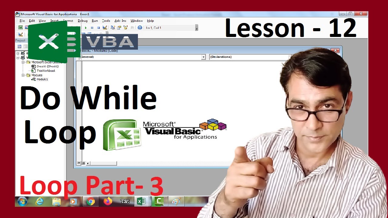 Do While loop in excel vba | Excel VBA lesson - 12 | excel vba tutorial for beginners in hindi