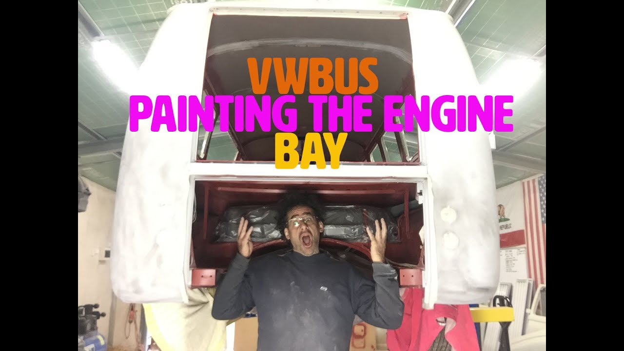 VW Bus Restoration - How to paint your engine bay at home // PART 4 #vwrestoration
