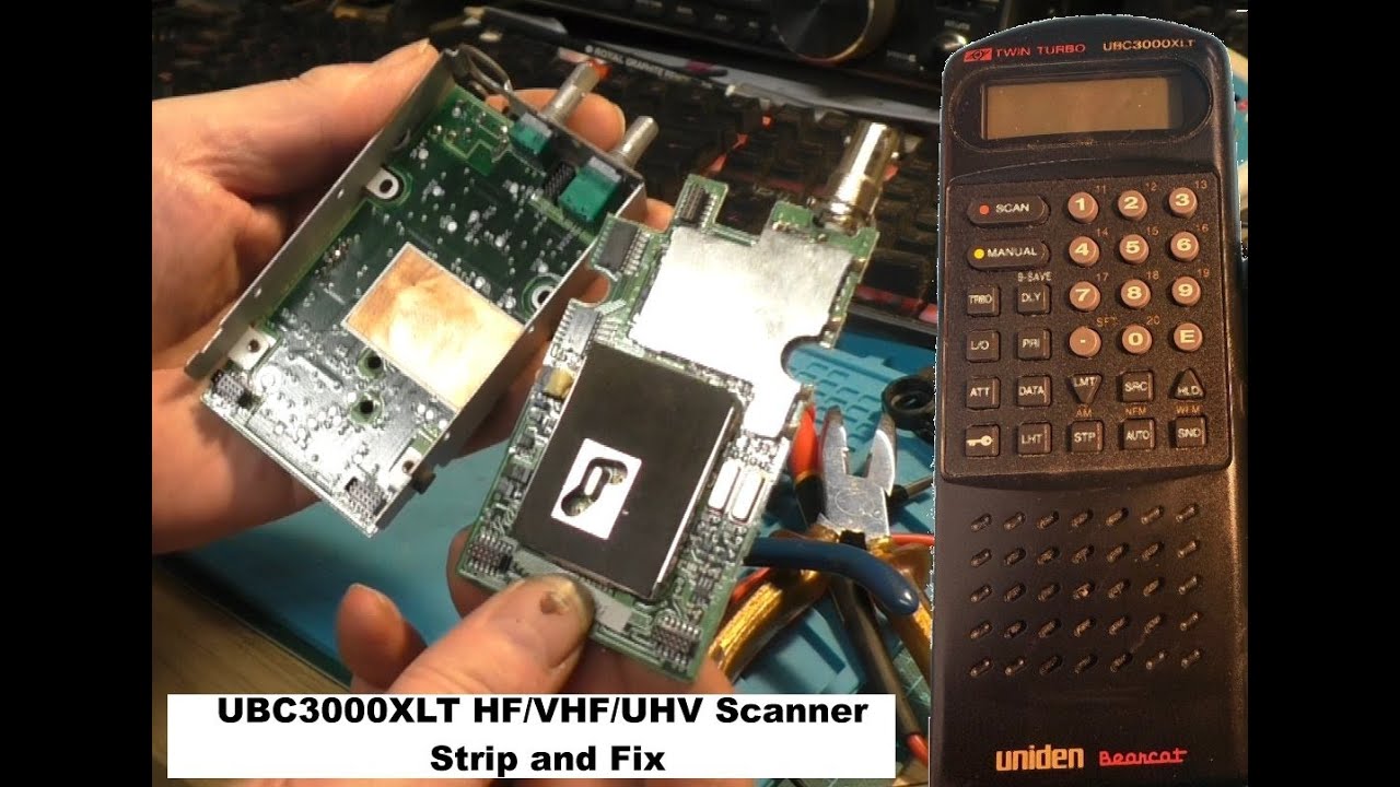 UBC3000XLT HF, VHF, UHV приёмник сканер разборка и фиксация