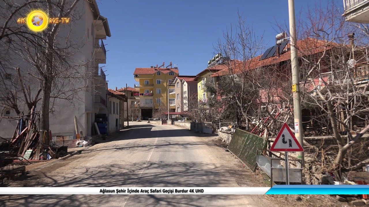 Ağlasun Şehir İçinde Araç Safari Geçişi Burdur 4K UHD