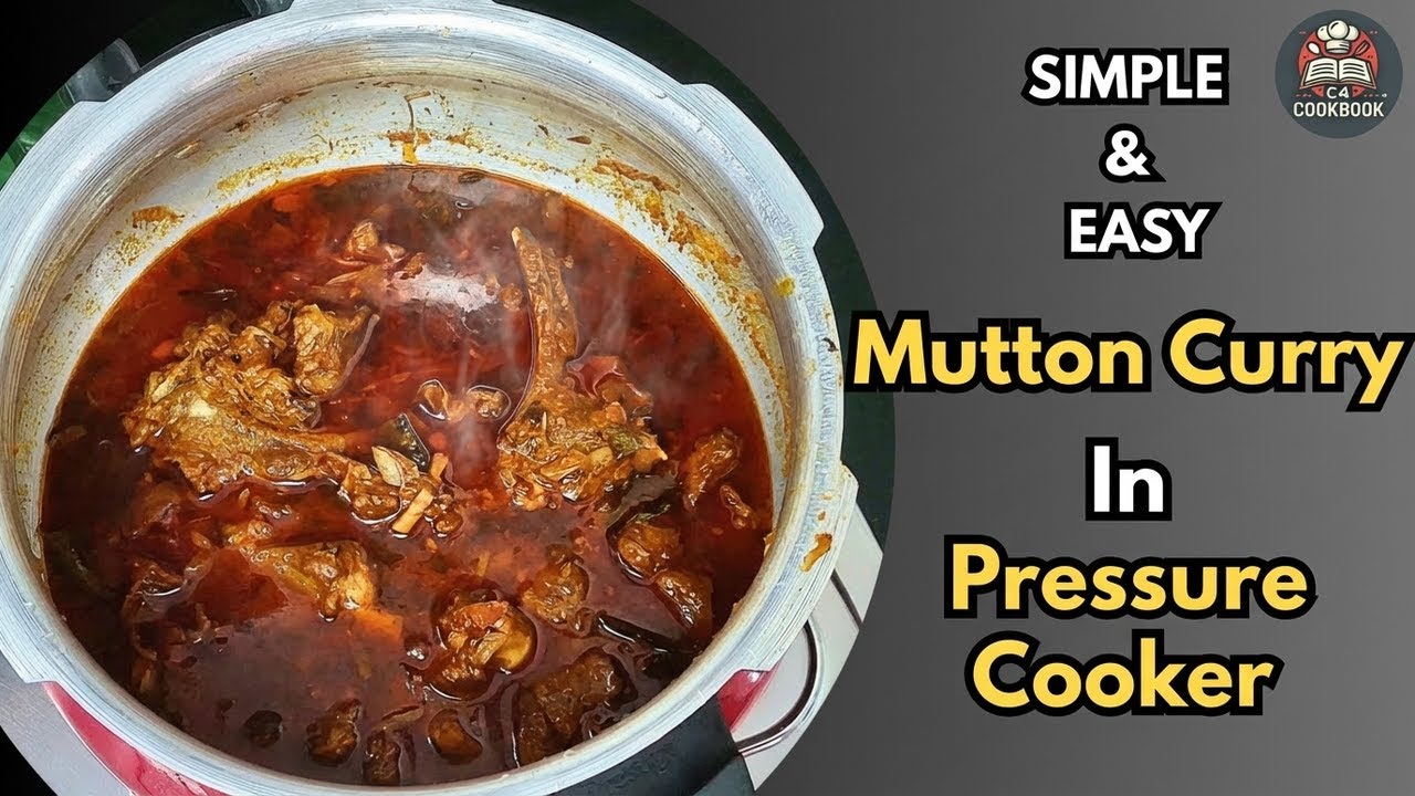 Simple & Easy Mutton Curry In Pressure Cooker | Mutton Curry Recipe | Lamb Curry