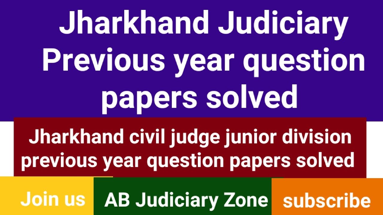 Jharkhand civil judge ( junior division)  Pre.exam 2019 previous year question papers solved#pcs j #