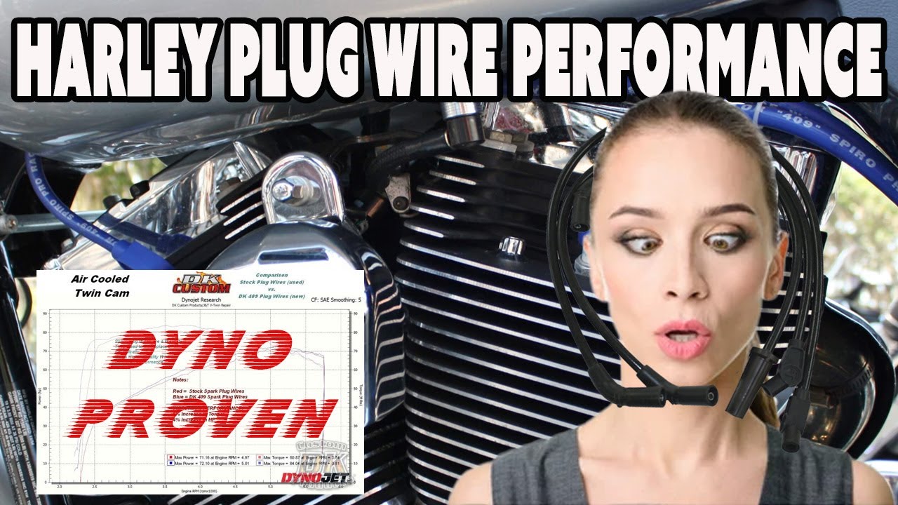 Провода зажигания Harley M8 OEM против 409 Performance с динамометрической диаграммой