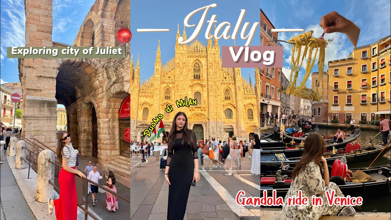 Italy Travel Vlog (part 2): exploring Milan, Verona and Venice | trying Italian food | gondola ride