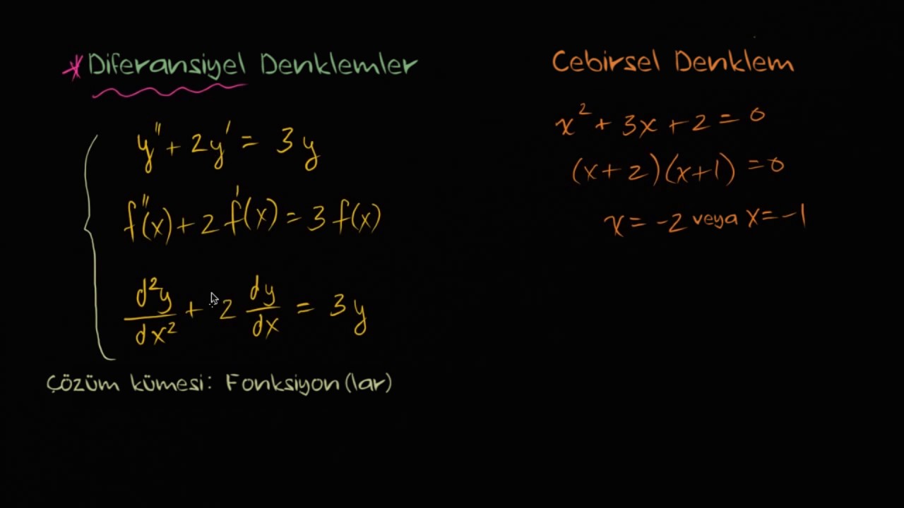 Diferansiyel Denklemlere Giriş