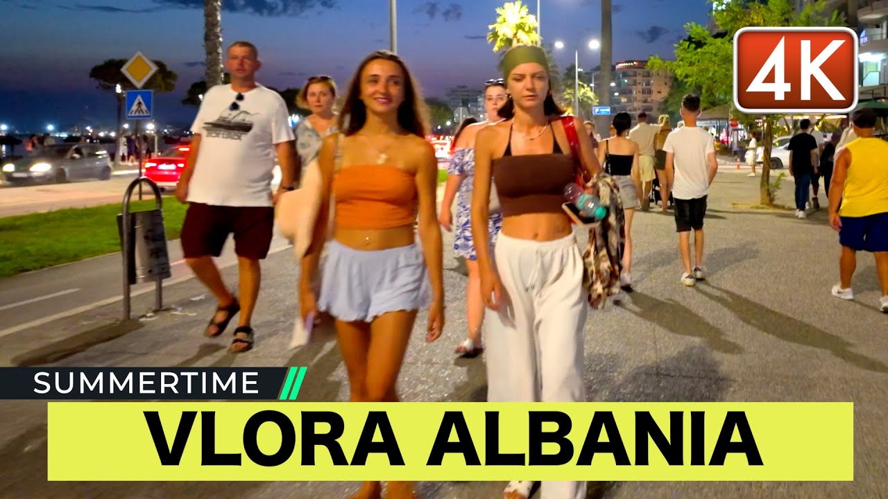 VLORA, ALBANIA ⛱️ SUMMER SEASON 2024 🏝️ WALKING TOUR 🍹 ASMR 🌞[4K HDR]
