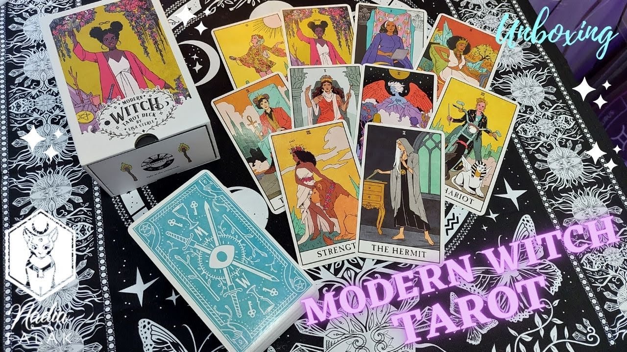MODERN WITCH TAROT 💙 Unboxing y Rese&ntilde;a en Espa&ntilde;ol 💜 Nadia Falak