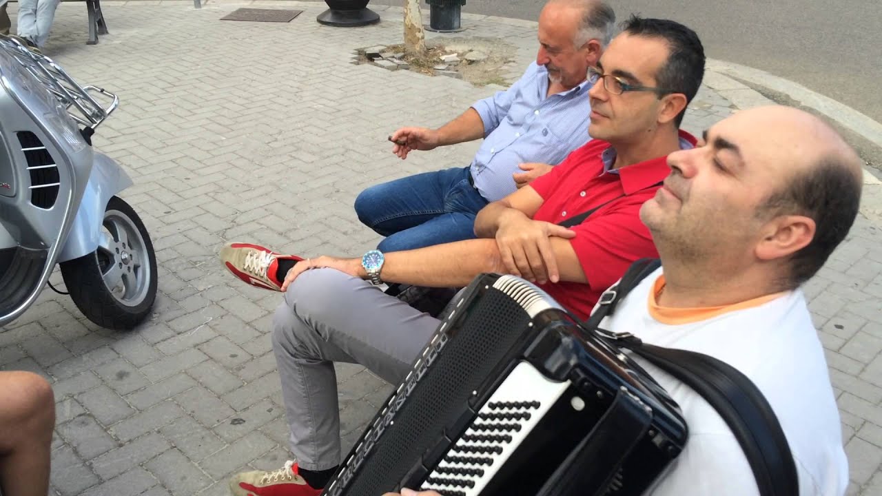 Calitri Residents Accompanied by Accordion Sing Along