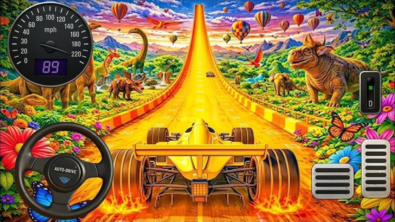 GT Car Stunt 💯 Formula Car Stunt Mastery Simulator – Real Mega Ramp Race 3D 🚜 – Android Gameplay 🚘