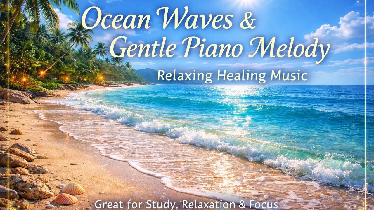 3 Hours Ocean Waves & Healing Melody 🌙 Deep Sleep & Stress Relief | やさしく眠りへ導く音の空間🌊