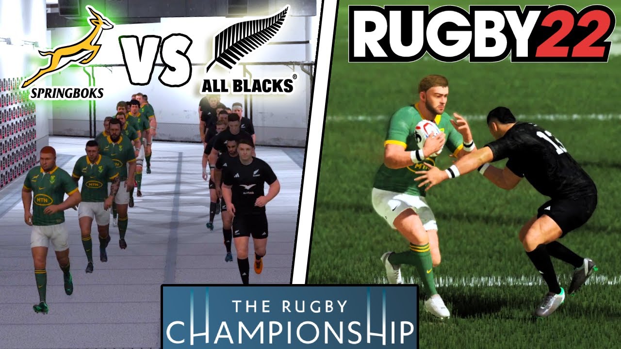 SPRINGBOKS vs ALL BLACKS Round 3 - Rugby Championship 2024 - Rugby 22 Legend Difficulty & Commentary