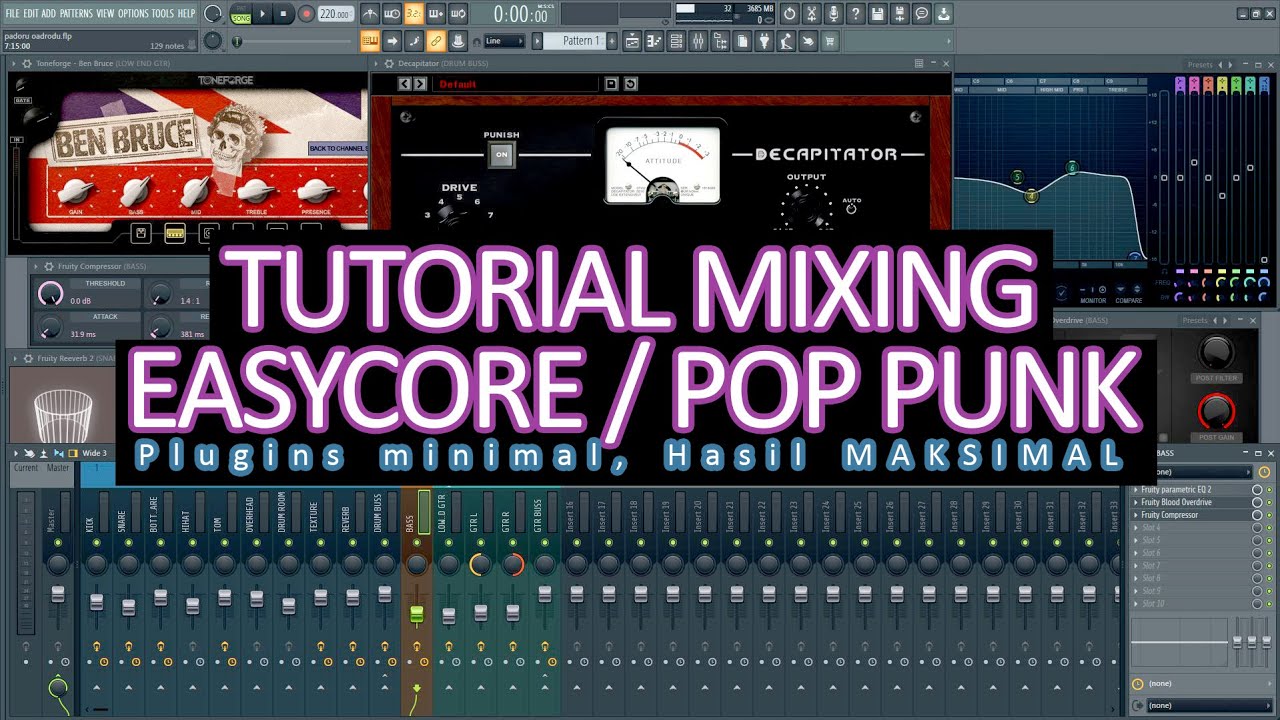 CARA MIXING POP PUNK / EASYCORE (Bedah Mixing PADORU-PADORU) ALA SISASOSE