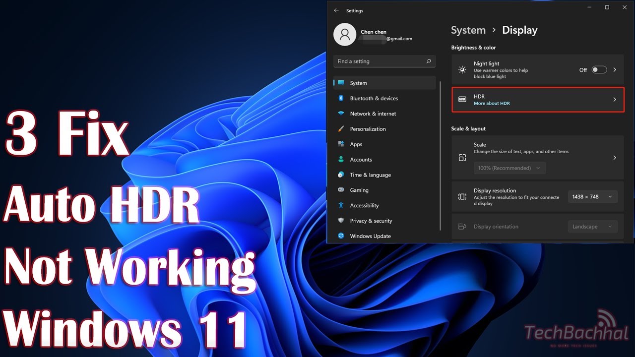 Auto HDR Not Working Windows 11 - 3 Fix