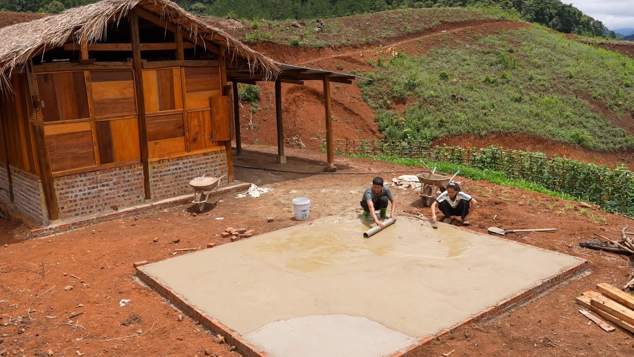 Kitchen Foundation Excavation and Mortar Pouring Completed | Family farm 