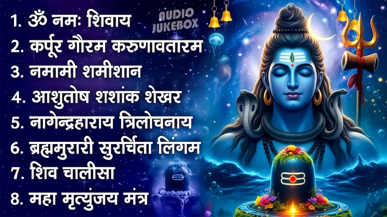 भक्ति भजन - आशुतोष शशाँक शेखर, कर्पूर गौरम करुणावतारं, ॐ नमः शिवाय,  शिव अमृतवाणी व शिव आरती