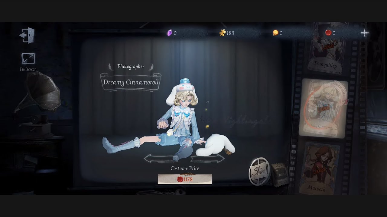 Dreamy Cinnamoroll Photographer Joseph Skin - Entry | Identity V Sanrio collab 20231228 IDV