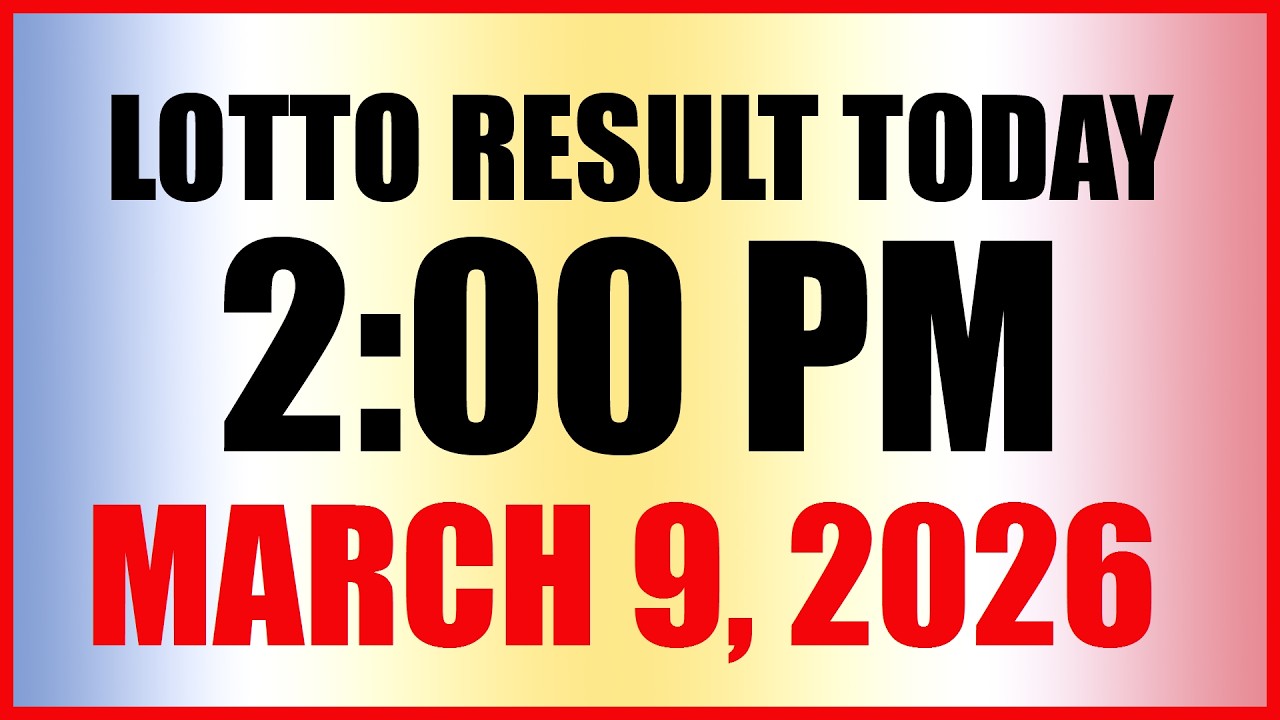 Lotto Result Today 2pm Draw March 9, 2026 Swertres Ez2 PCSO