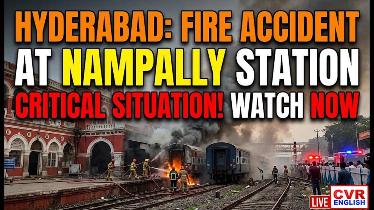 AC Coach of Hyderabad&ndash;Jaipur Express Catches Fire at Platform No. 04 | CVR ENGLISH