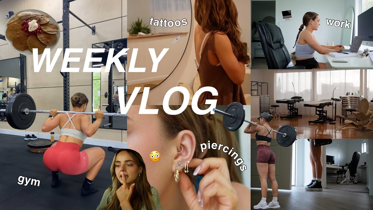 WEEKLY VLOG | I HAVE A QUESTION 🤔 | GYM | NEW PIERCINGS & TATTOOS?! GYMSHARK HAUL | Conagh Kathleen