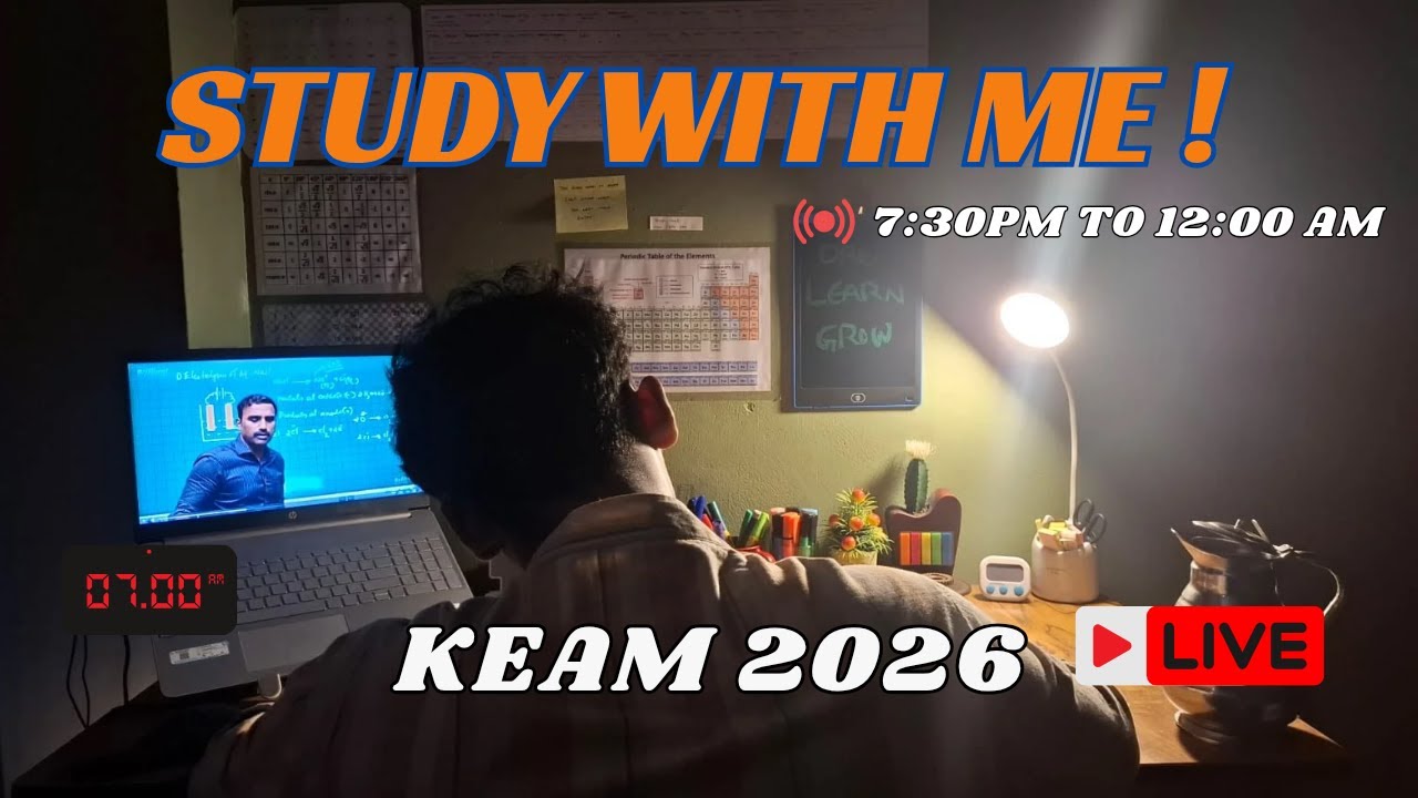 Keam 2026 📈📚 || Study with me live ||
