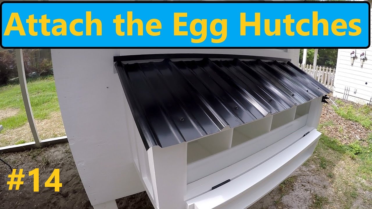 Chicken Coop Build Pt14: Egg Hutch Metal Roof and Mount