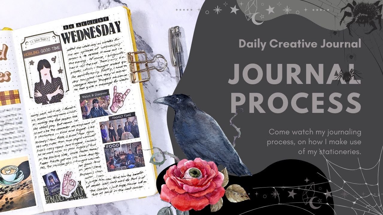 Journal With Me || Wednesday Season 2: Part 1 || Review || Creative Daily Journal || #117
