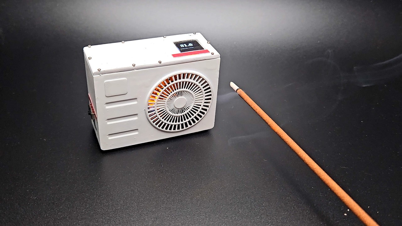 Micro AC Unit Thermometer - ESP32 - 3d printed - 3d toy making