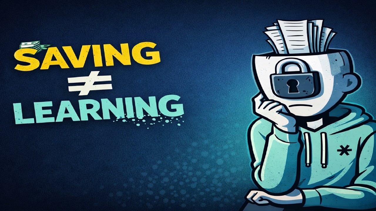 Saving Content Is Not Learning