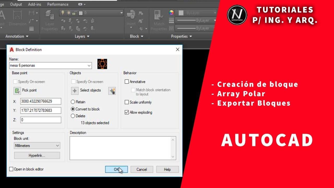Crear bloques en AutoCAD de forma correcta