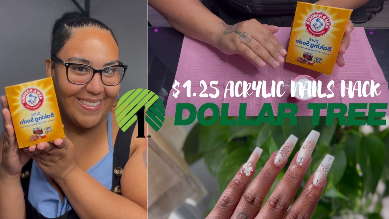 Акриловый накладной маникюр за 1,25 доллара от Dollar Tree | Держится 3 недели | **Не кликбейт**
