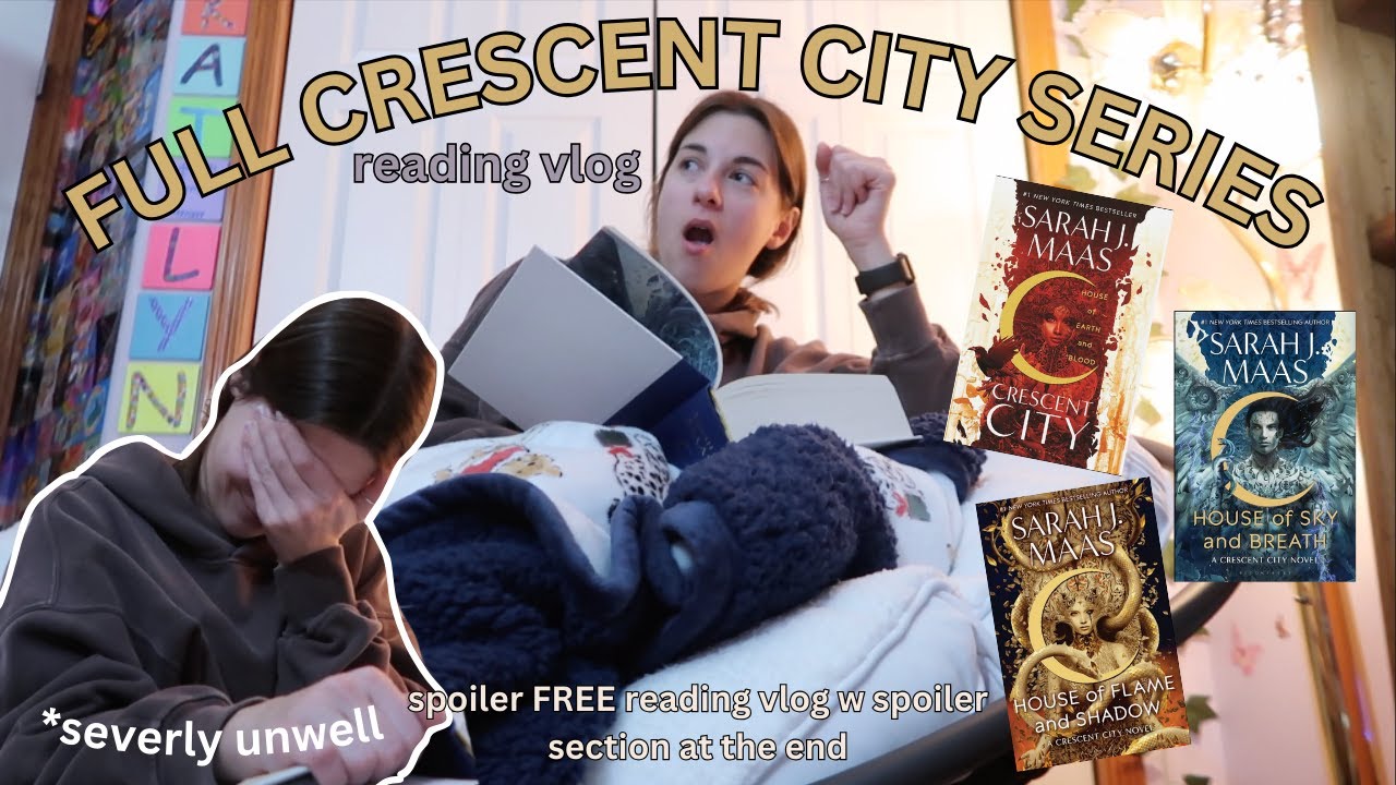 FULL CRESCENT CITY SERIES READING VLOG! 🌙 reading CC3 + spoiler FREE reading vlog!