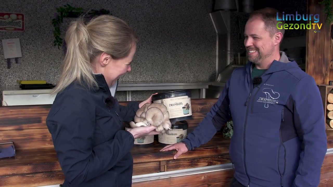 LimburgGezondTV - Aflevering 22 - Oesterzwammen op koffiedrab bij Zwamburg in Schimmert