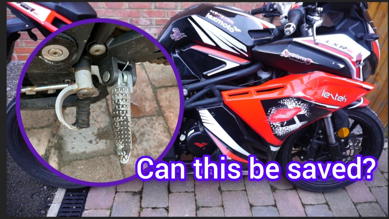 Lexmoto LXR bent gear lever, seized chain adjuster and chain fitting (part 1 of 2)