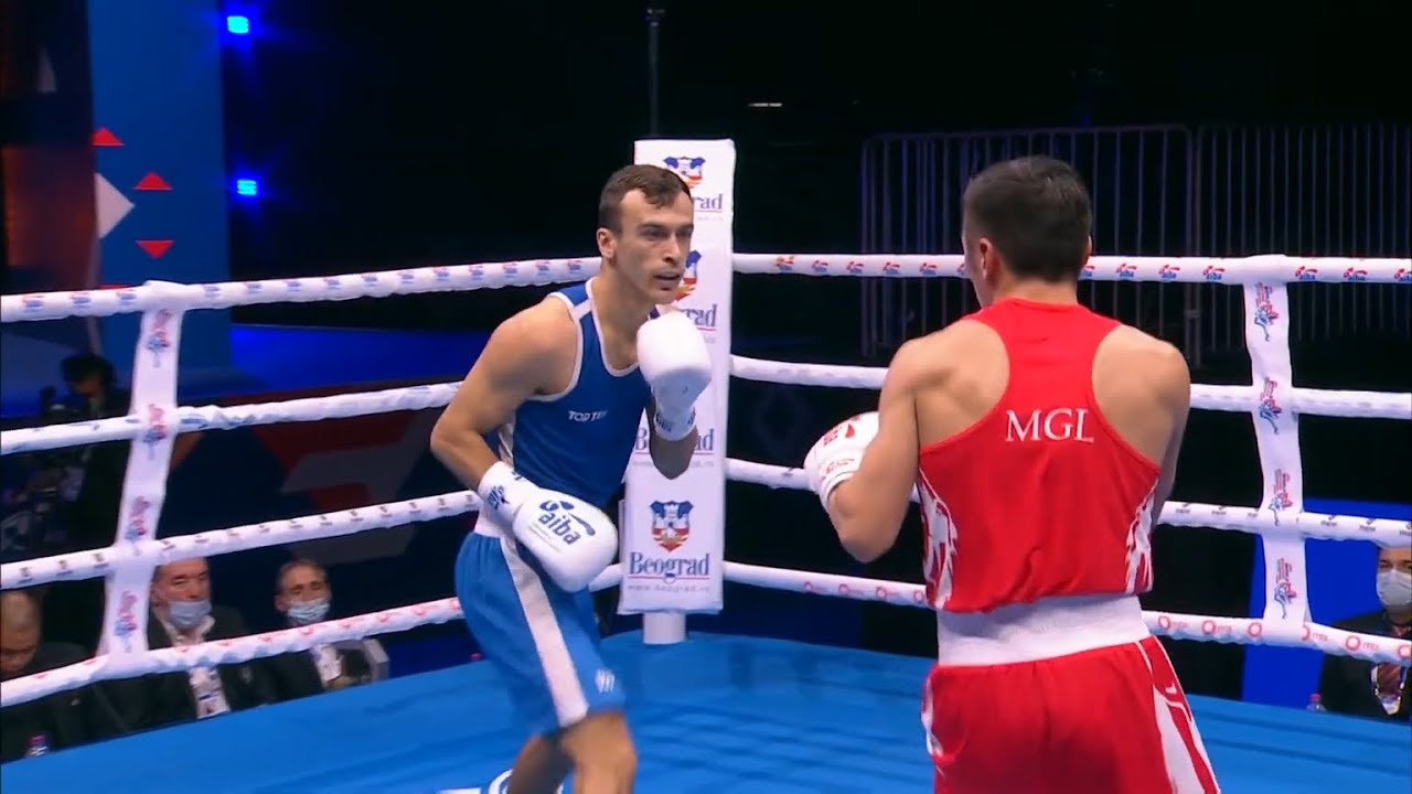 Day 5 (60kg) OYUNBAATAR Tulga (MGL) vs  KHATAEV Arslan (FIN) | AIBA WCHs 2021
