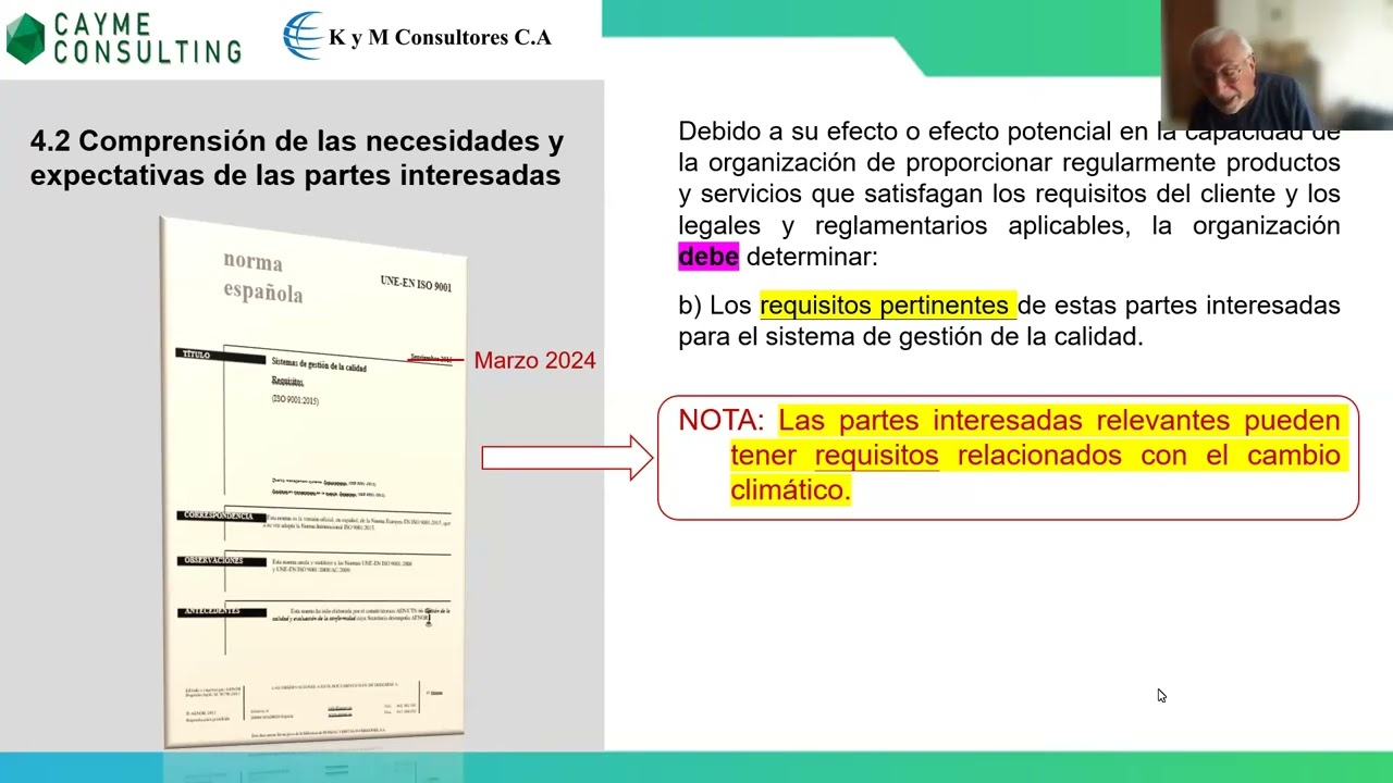 ISO 9001:2015 Cambio climatico 