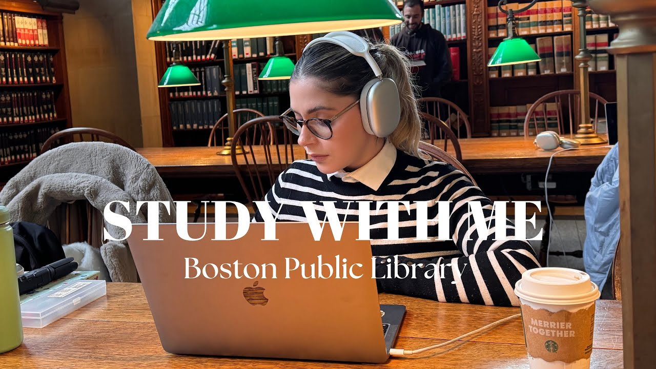 1 Hour Study With Me at Boston Public Library | Estude comigo na Biblioteca Pública de Boston