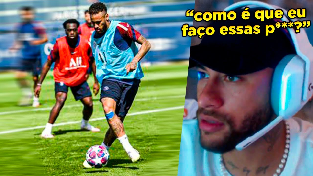 NEYMAR REAGE A SEUS LANCES NOS TREINOS E FICA ASSUSTADO!! NEY REAGINDO A SUAS SKILLS!!