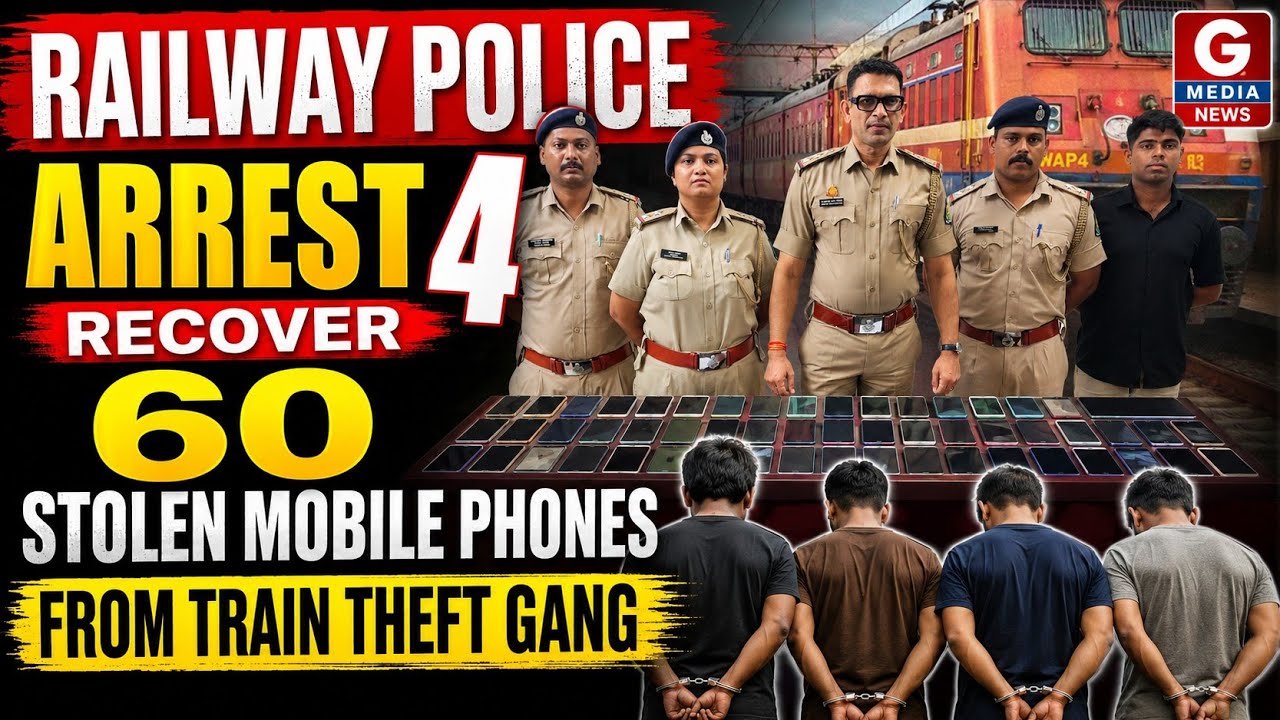 Railway Police Arrest 4, Recover 60 Stolen Mobile Phones from Train Theft Gang