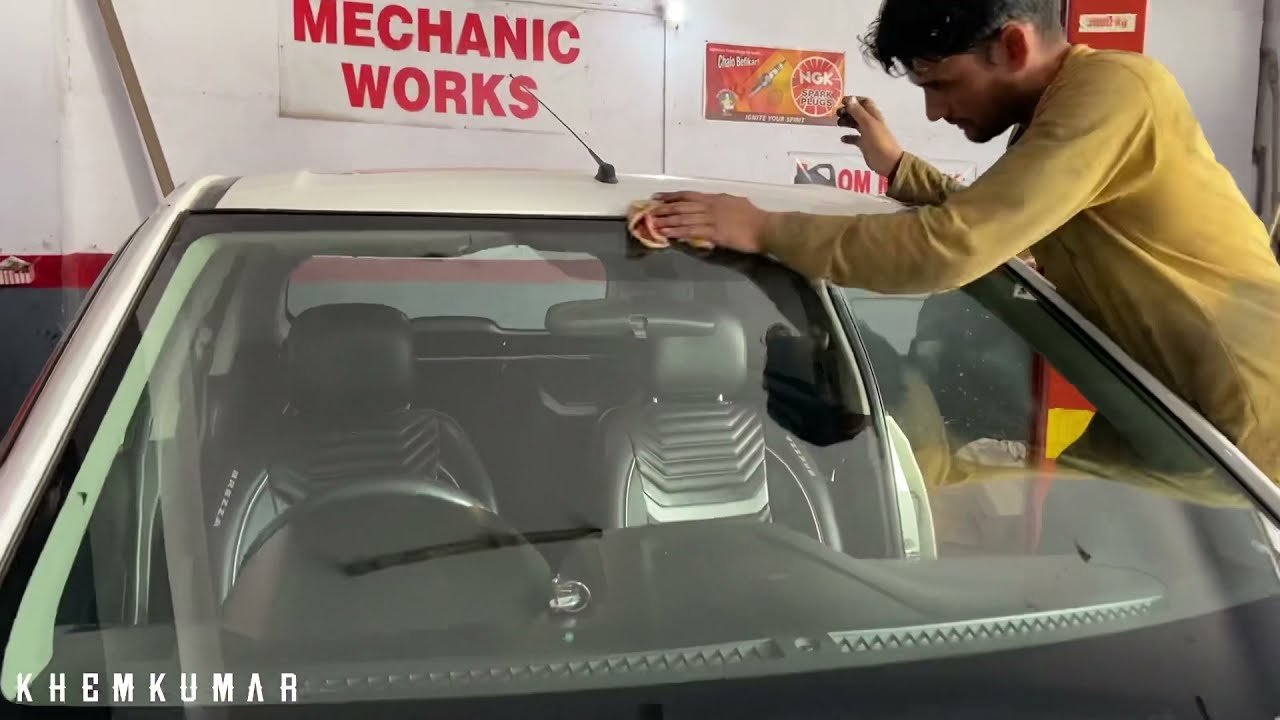 Maruti Brezza front windshield change || windshield change coast ||