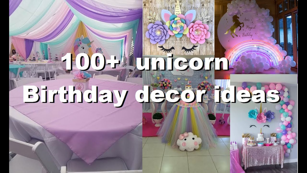 100+ unicorn  themed  birthday decor (Decoration) ideas, DIY ideas, #unicornthemedbirthdaydecoration