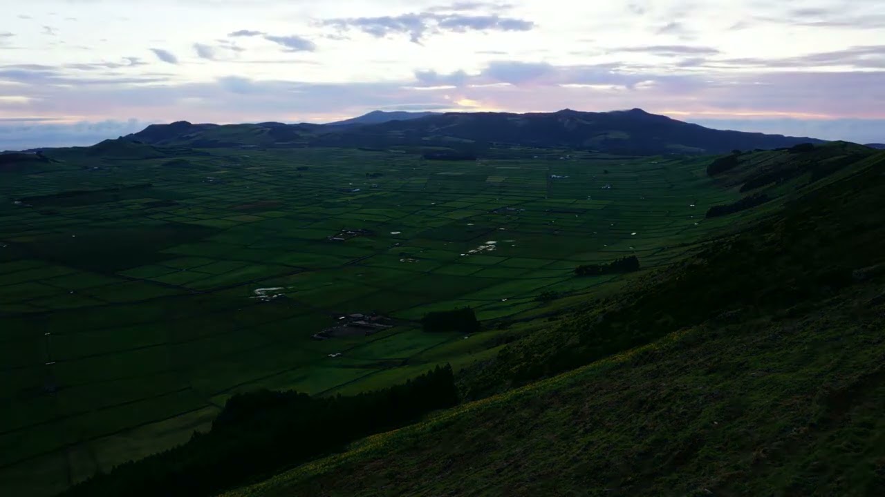 Sunset over Serra do Cume, Terceira, Azores