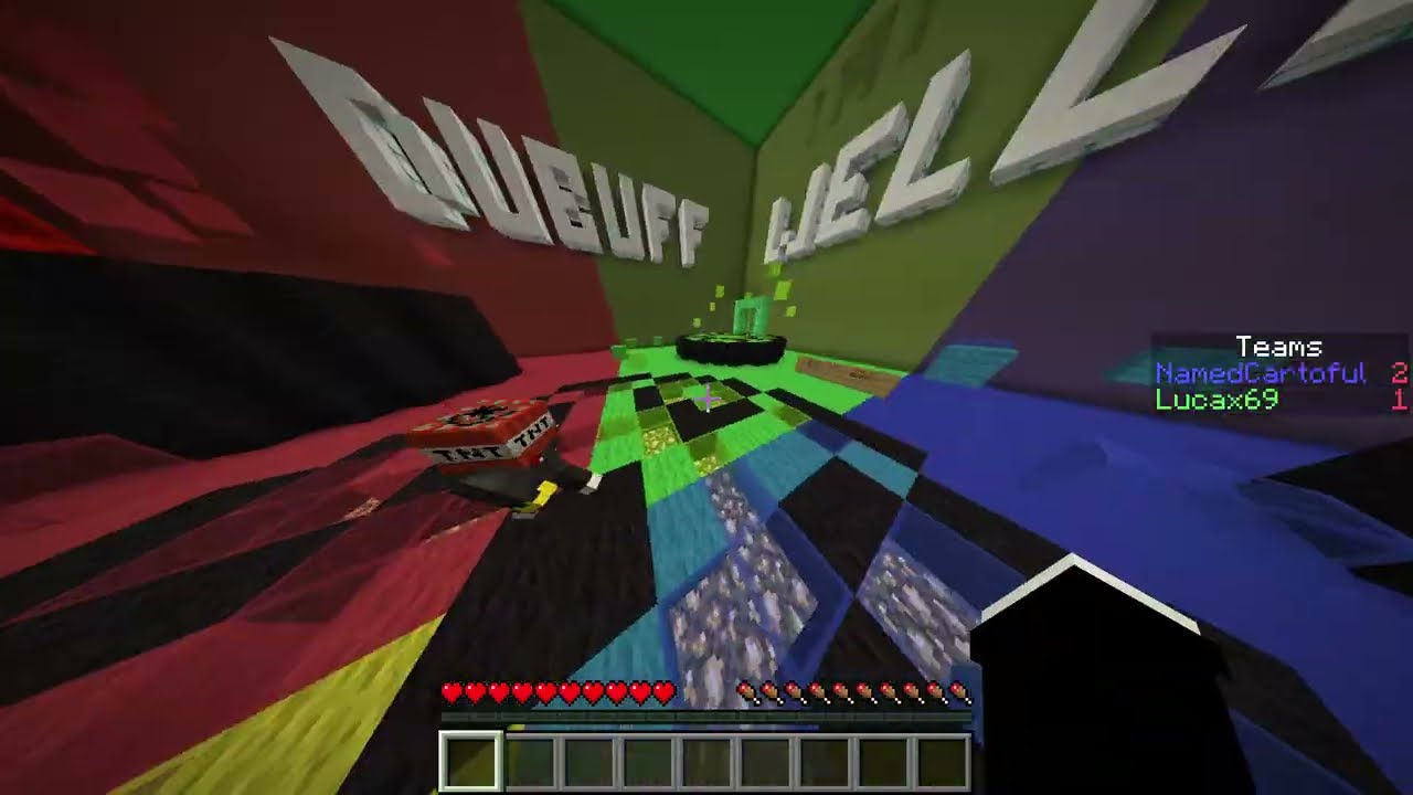 Aserting dominace over my roomate in Minecraft  (parkour edition)