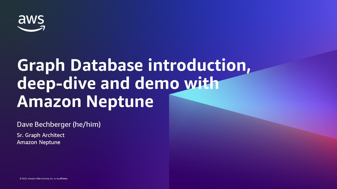 Graph Database introduction, deep-dive and demo with Amazon Neptune  - AWS Virtual Workshop
