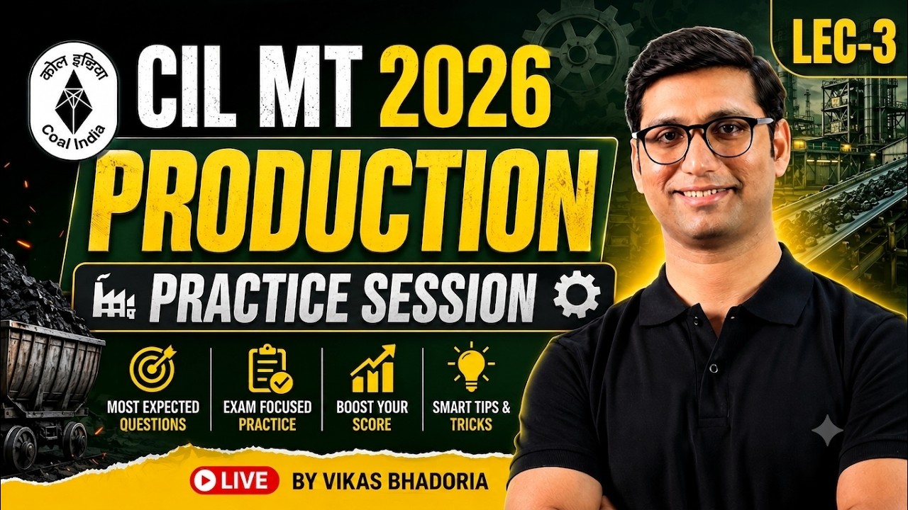 CIL MT 2026 | Production LEC-3   Practice Session | Boost Your Score 🚀