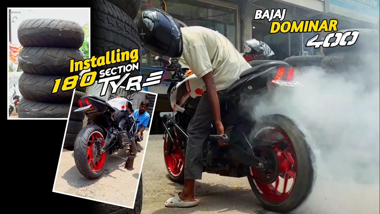 Installing 180 Section Tyre on Bajaj Dominar 400 | Feenix Vlogs