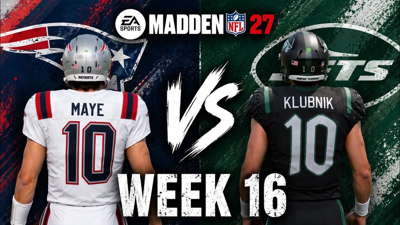 Patriots против Jets: 16-я игровая неделя (симуляция) | Составы Madden 27