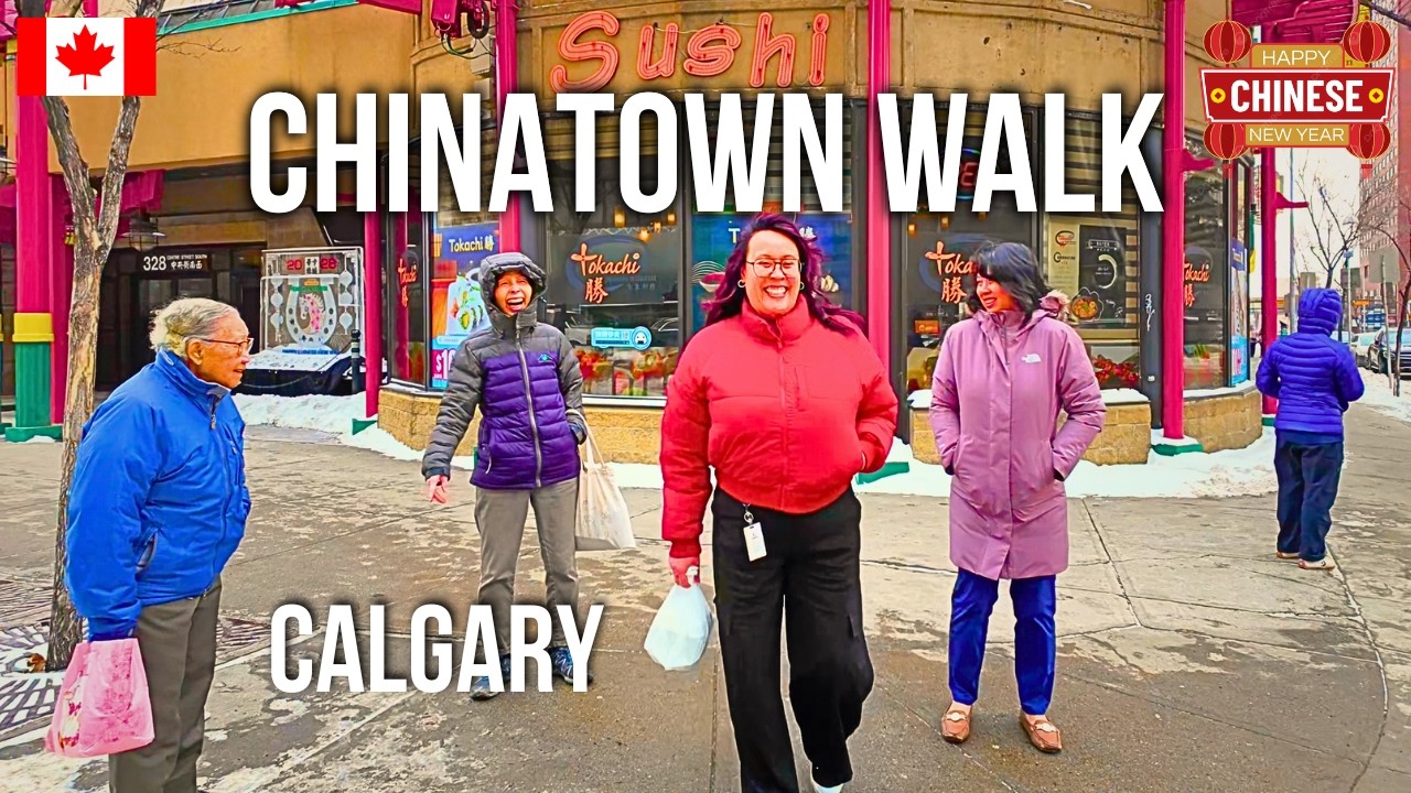 Chinatown Calgary 🇨🇦 on a Freezing Cold Day | 4K Walking Tour