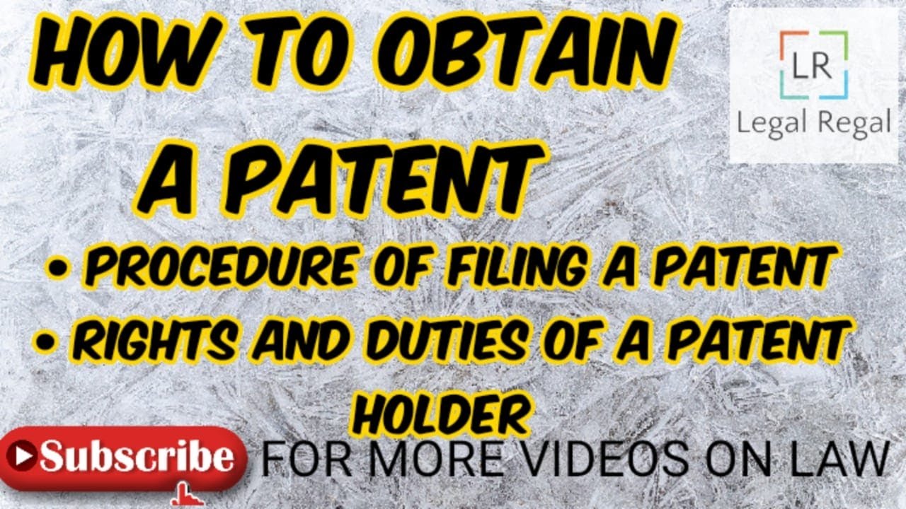 Patents lecture 2- (flowchart)Procedure of filing patent, rights, duties and limitations of patentee