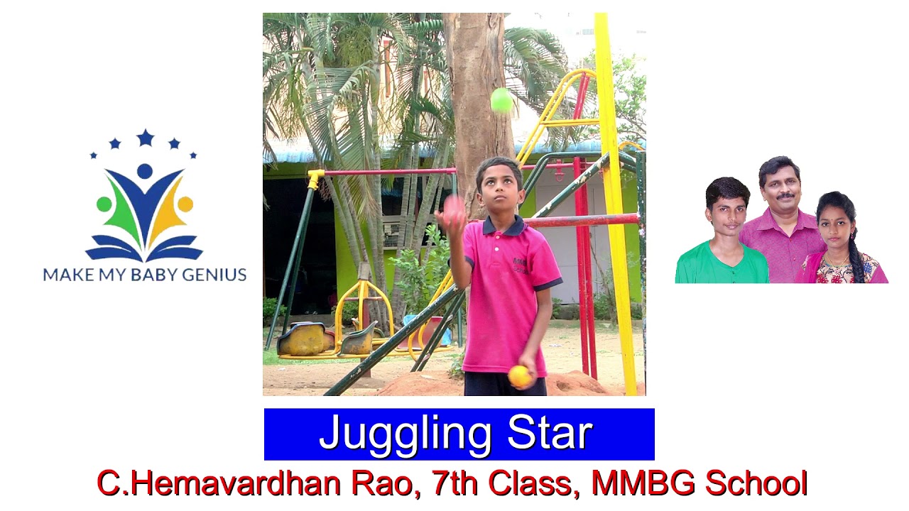 MMBG School || 7th Class Student Chinta Hemavardhan Rao Juggling with Three Balls